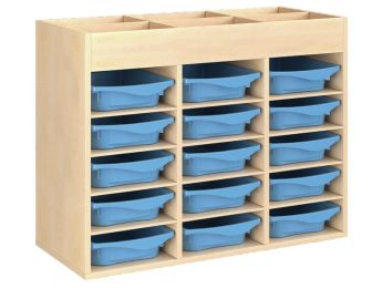 MÖBELSTÜCK MIT MELAMINBESCHICHTUNG H: 81 cm - L: 105 cm 15 Behälter - 12...
