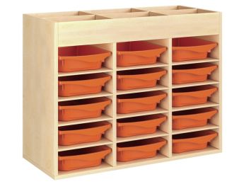 MÖBELSTÜCK MIT MELAMINBESCHICHTUNG H: 81 cm - L: 105 cm 15 Behälter - 12...