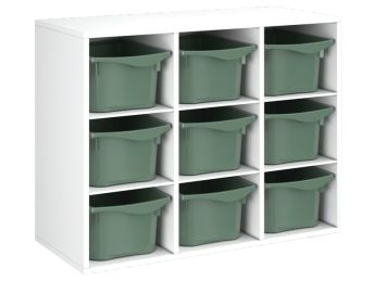 MÖBELSTÜCK MIT MELAMINBESCHICHTUNG H: 81 cm - L: 105 cm 9 Behälter - 6...