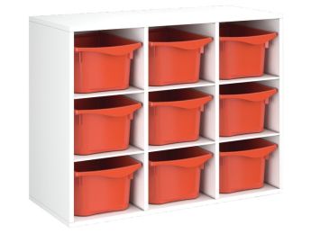 MÖBELSTÜCK MIT MELAMINBESCHICHTUNG H: 81 cm - L: 105 cm 9 Behälter - 6...