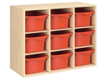 MÖBELSTÜCK MIT MELAMINBESCHICHTUNG H: 81 cm - L: 105 cm 9 Behälter - 6...