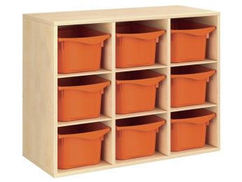 MÖBELSTÜCK MIT MELAMINBESCHICHTUNG H: 81 cm - L: 105 cm 9 Behälter - 6...