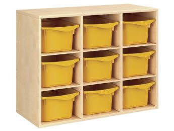 MÖBELSTÜCK MIT MELAMINBESCHICHTUNG H: 81 cm - L: 105 cm 9 Behälter - 6...