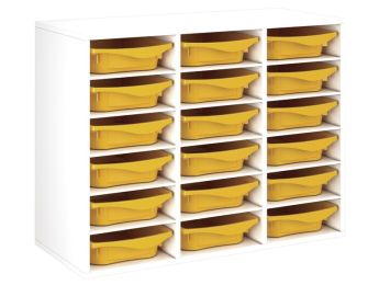 MÖBELSTÜCK MIT MELAMINBESCHICHTUNG H: 81 cm - L: 105 cm 18 Behälter - 15...
