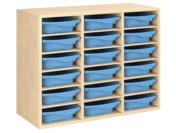 MÖBELSTÜCK MIT MELAMINBESCHICHTUNG H: 81 cm - L: 105 cm 18 Behälter - 15...
