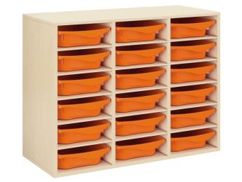 MÖBELSTÜCK MIT MELAMINBESCHICHTUNG H: 81 cm - L: 105 cm 18 Behälter - 15...
