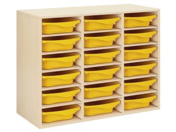 MÖBELSTÜCK MIT MELAMINBESCHICHTUNG H: 81 cm - L: 105 cm 18 Behälter - 15...