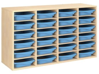 MÖBELSTÜCK MIT MELAMINBESCHICHTUNG H: 81 cm - L: 139 cm 24 Behälter - 20...