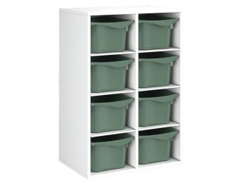 MÖBELSTÜCK MIT MELAMINBESCHICHTUNG H: 102 cm - L: 70,5 cm 8 Behälter - 6...