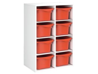 MÖBELSTÜCK MIT MELAMINBESCHICHTUNG H: 102 cm - L: 70,5 cm 8 Behälter - 6...