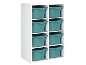 MÖBELSTÜCK MIT MELAMINBESCHICHTUNG H: 102 cm - L: 70,5 cm 8 Behälter - 6...