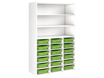 MÖBELSTÜCK MIT MELAMINBESCHICHTUNG H: 162 cm - L: 105 cm 18 Behälter - 18...