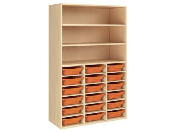 MÖBELSTÜCK MIT MELAMINBESCHICHTUNG H: 162 cm - L: 105 cm 18 Behälter - 18...