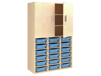 MÖBELSTÜCK MIT MELAMINBESCHICHTUNG H: 162 cm - L: 105 cm 18 Behälter - 18...