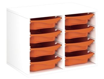 MEUBLE MÉLAMINÉ H: 51 cm - L: 70,5 cm 8 bacs sur rails