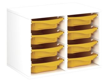 MEUBLE MÉLAMINÉ H: 51 cm - L: 70,5 cm 8 bacs sur rails