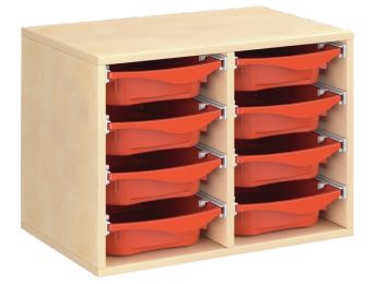 MÖBEL MIT MELAMINBESCHICHTUNG H: 51 cm - B: 70,5 cm 8 Behälter auf Schienen