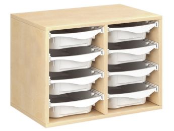MEUBLE MÉLAMINÉ H: 51 cm - L: 70,5 cm 8 bacs sur rails