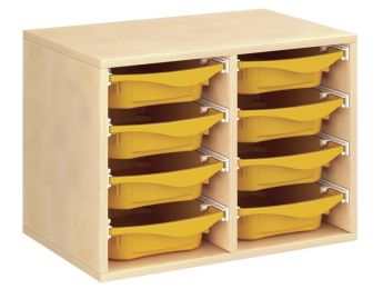 MEUBLE MÉLAMINÉ H: 51 cm - L: 70,5 cm 8 bacs sur rails