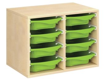 MEUBLE MÉLAMINÉ H: 51 cm - L: 70,5 cm 8 bacs sur rails