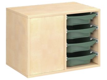 MÖBEL MIT MELAMINBESCHICHTUNG H: 51 cm - B: 70,5 cm 8 Behälter auf Schienen