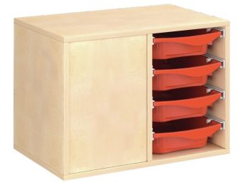 MÖBEL MIT MELAMINBESCHICHTUNG H: 51 cm - B: 70,5 cm 8 Behälter auf Schienen