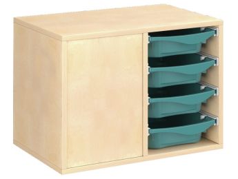 MEUBLE MÉLAMINÉ H: 51 cm - L: 70,5 cm 8 bacs sur rails