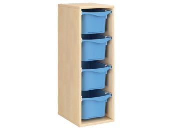 MÖBELSTÜCK MIT MELAMINBESCHICHTUNG H: 102 cm - L: 36 cm 4 Behälter auf...