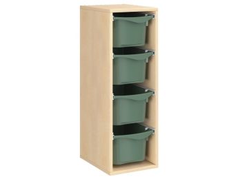 MÖBELSTÜCK MIT MELAMINBESCHICHTUNG H: 102 cm - L: 36 cm 4 Behälter auf...