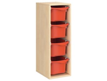 MÖBELSTÜCK MIT MELAMINBESCHICHTUNG H: 102 cm - L: 36 cm 4 Behälter auf...