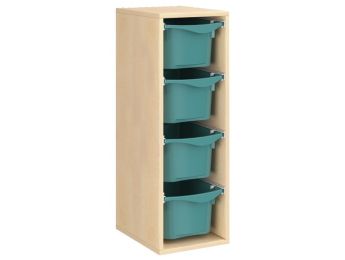 MÖBELSTÜCK MIT MELAMINBESCHICHTUNG H: 102 cm - L: 36 cm 4 Behälter auf...