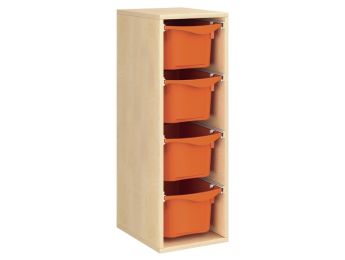 MÖBELSTÜCK MIT MELAMINBESCHICHTUNG H: 102 cm - L: 36 cm 4 Behälter auf...