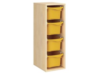 MÖBELSTÜCK MIT MELAMINBESCHICHTUNG H: 102 cm - L: 36 cm 4 Behälter auf...