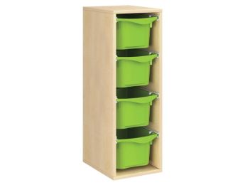 MÖBELSTÜCK MIT MELAMINBESCHICHTUNG H: 102 cm - L: 36 cm 4 Behälter auf...