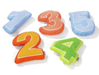 MAXISET 5 KUSSENS MET CIJFERS