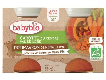 PETITS POTS BIO Carotte et potimarron - 2 x 130 g