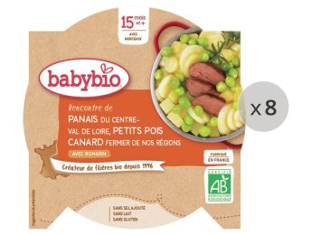 MAXI LOT Panais, Petits pois et Canard au Romarin - 8 x 260 g
