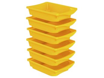 LOT 6 BACS DE RANGEMENT avec rails antichute H: 9,5 cm
