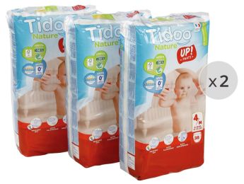 COUCHES CULOTTES JETABLES ÉCOLOGIQUES Tidoo 6 PACKS Taille 4 - 8/15 kg