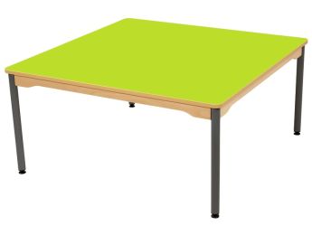 TISCH MIT BESCHICHTETER TISCHPLATTE - METALLFUSSTEIL GRAU - Viereckig 120x120 cm