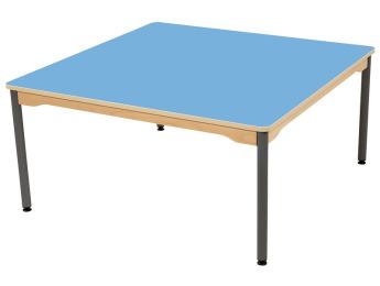 TISCH MIT BESCHICHTETER TISCHPLATTE - METALLFUSSTEIL GRAU - Viereckig 120x120 cm