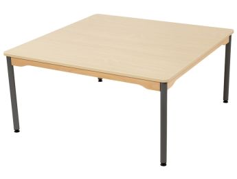 TISCH MIT BESCHICHTETER TISCHPLATTE - METALLFUSSTEIL GRAU - Viereckig 120x120 cm