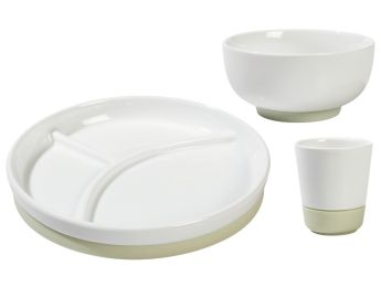 SET VAISSELLE PORCELAINE ANTIDÉRAPANTE BLANC