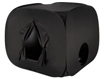 ZINTUIGLIJK POP-UP HUISJE Zwart