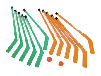 STRASSENHOCKEY-SET Premium Grün und orange