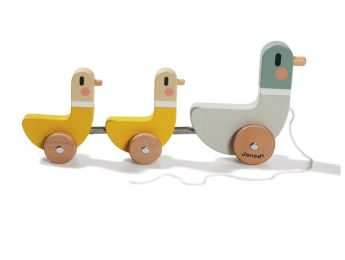 JOUET À TIRER Canard et canetons