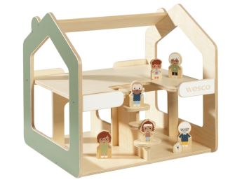 MAXISET HUIS MET 7 FIGUURTJES IN HOUT