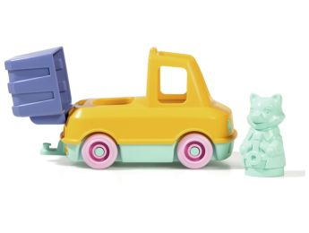 CAMION POUBELLE AVEC PERSONNAGE ÉCO-CONÇU