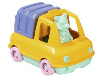 CAMION POUBELLE AVEC PERSONNAGE ÉCO-CONÇU