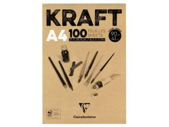 BLOCK MIT 100 KRAFT-BLÄTTERN 90 g A4